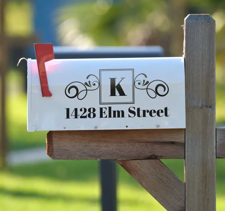 Ornamental mailbox sticker - TenStickers