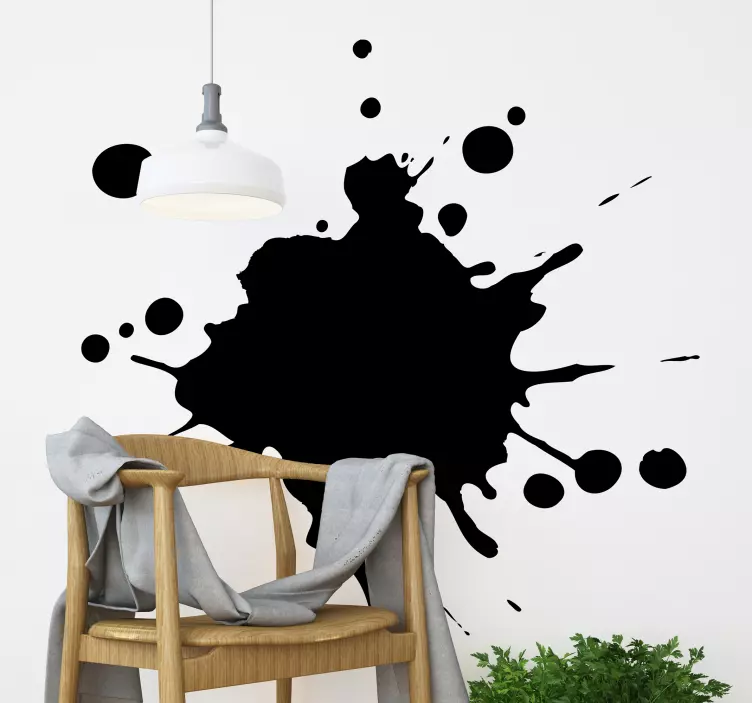 Paint spot  abstract wall sticker - TenStickers