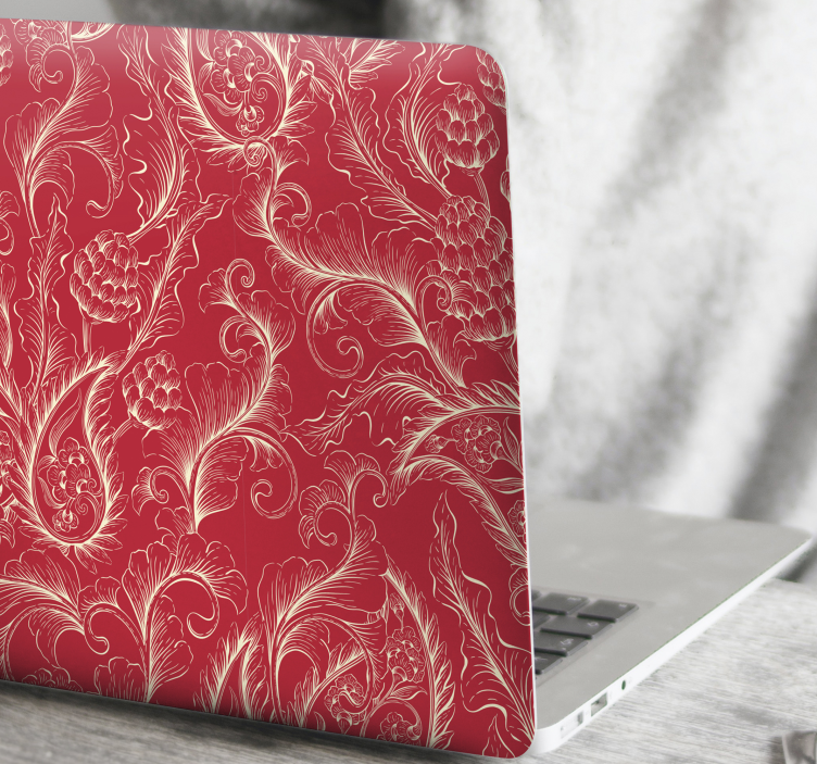 Paisley pattern Illustration laptop sticker - TenStickers