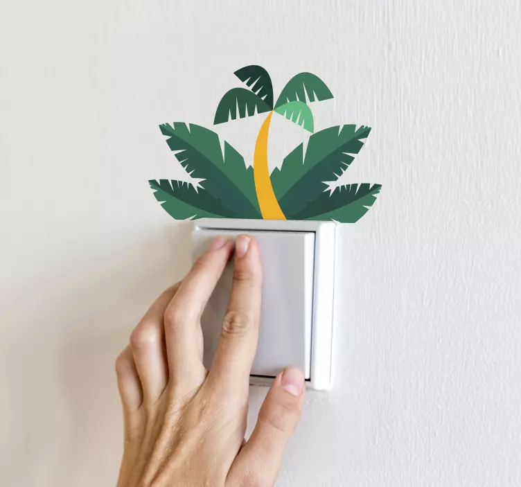 Palm leaves tree wall sticker - TenStickers