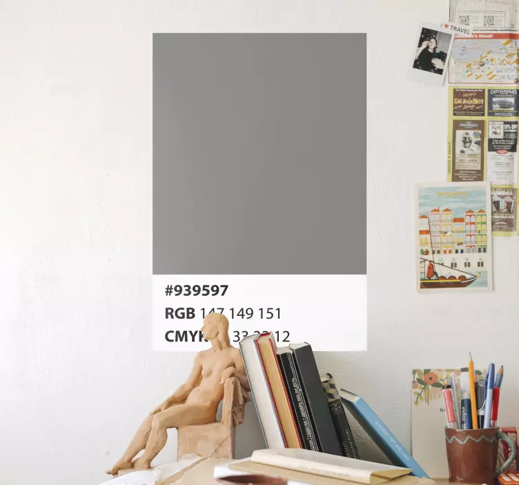 Pantone gray code 2021 abstract wall sticker - TenStickers