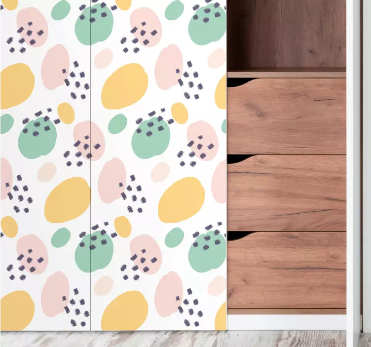 Pastel wall art forms furniture vinyl sticker - TenStickers