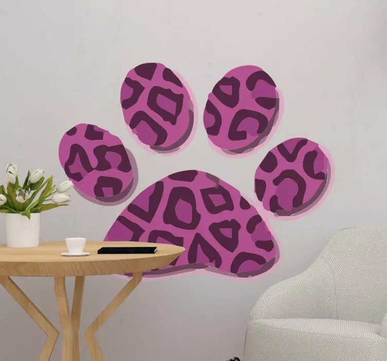 Paw Print Emblem cat sticker - TenStickers