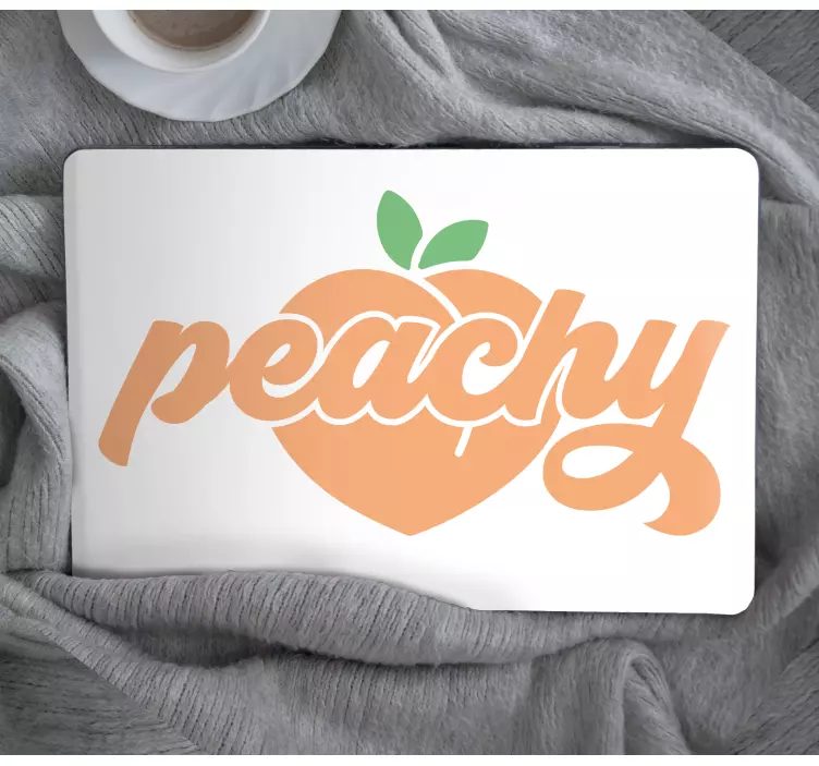 Peachy with a peach laptop skin decal - TenStickers