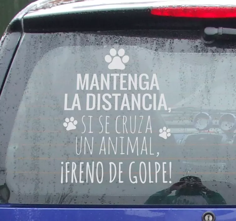 Pegatina para coches distancia animales car sticker - TenStickers