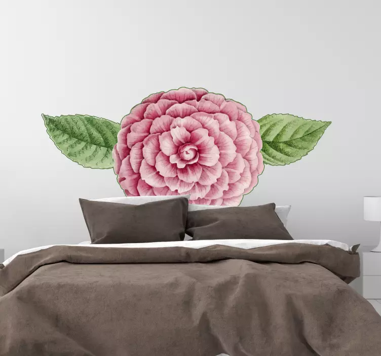 Peony single flower flower wall sticker - TenStickers