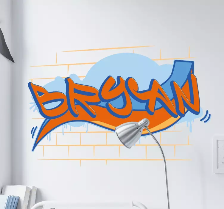 Personalised Graffiti Wall Sticker - TenStickers