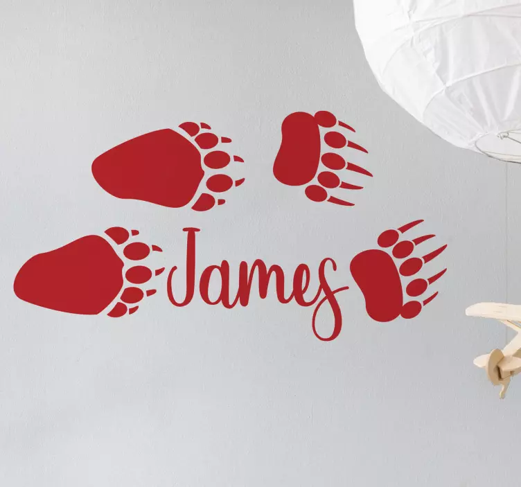 Personalised hunter animal wall sticker - TenStickers