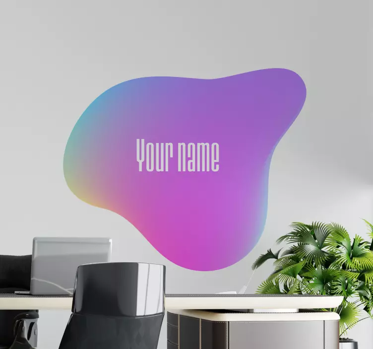 Personalised logo gradient fluid sticker - TenStickers