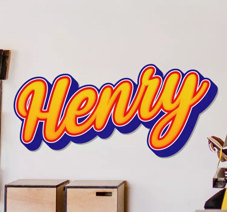 Personalised Vintage Graffiti Script sticker - TenStickers