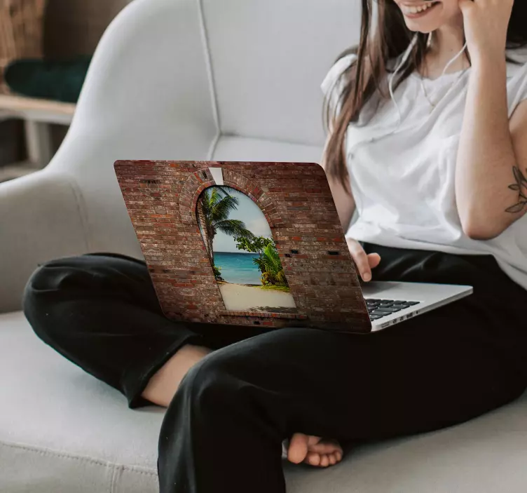 Personalizable 3D arch laptop skins - TenStickers