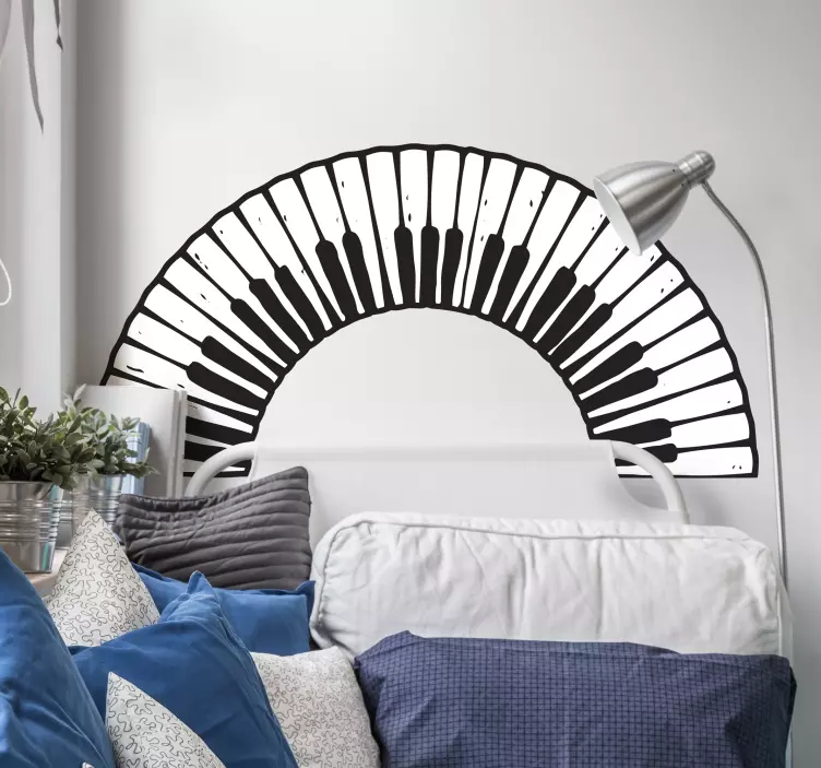 Piano keyboard musical stickers - TenStickers