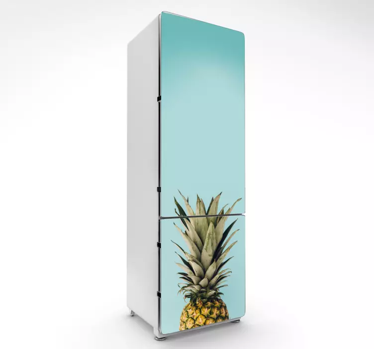 Pineapple fridge door sticker - TenStickers