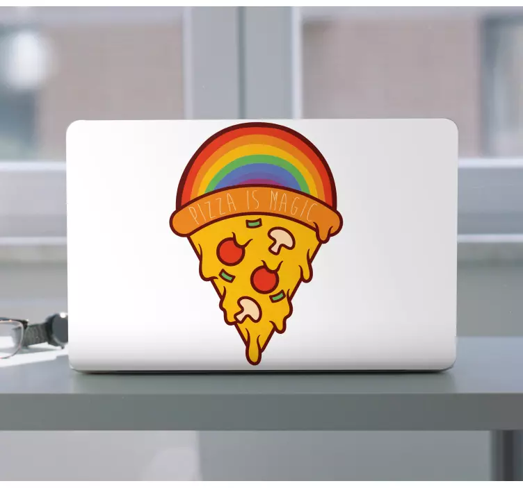 Pizza is magic laptop skins - TenStickers