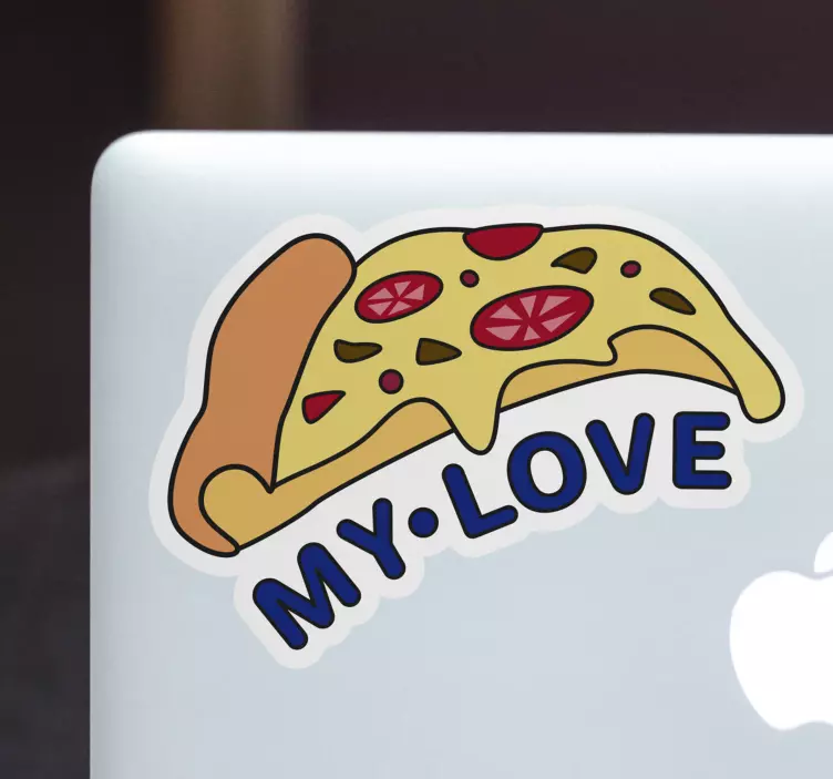 Pizza laptop vinyl sticker - TenStickers