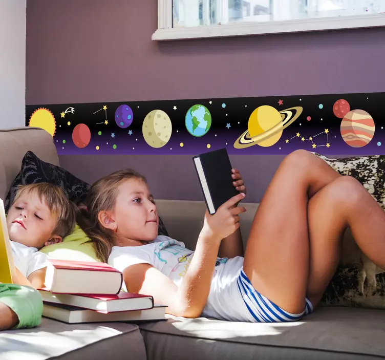 Planets children's space wall sticker - TenStickers