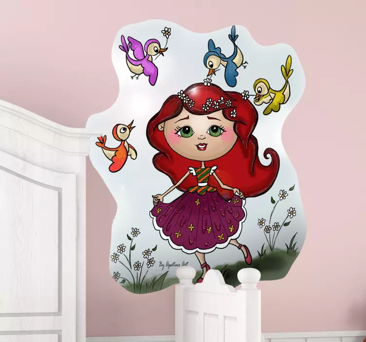 Playful Fairy Girl kid's sticker - TenStickers