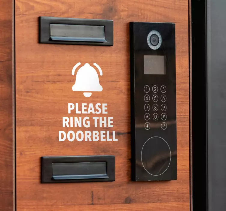 Please ring the doorbell vinyl sign - TenStickers