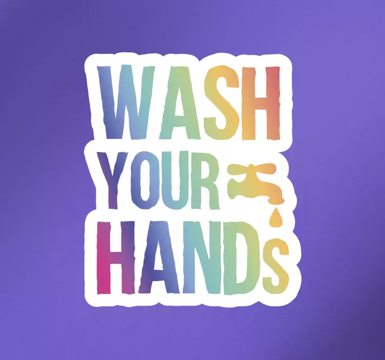 Please wash your hands vinyl sign - TenStickers