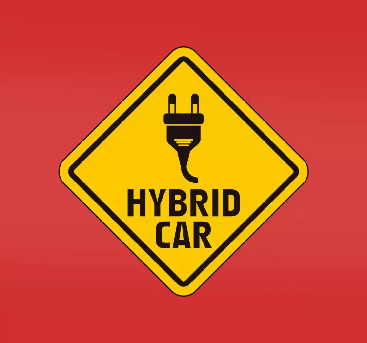 plug-in hybrid Car Sticker - TenStickers