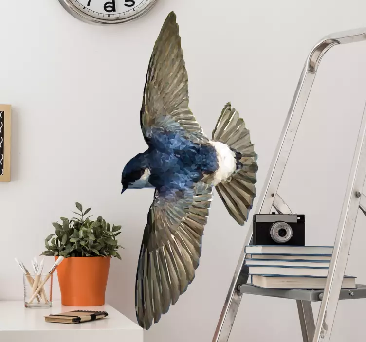 Polygonal Bird Animal Wall Sticker - TenStickers