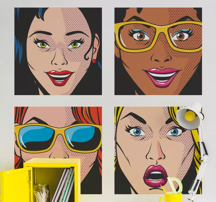 Pop colors vintage sticker - TenStickers