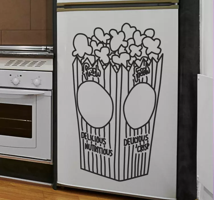 Classic Pop Corn Bag Wall Decal - TenStickers