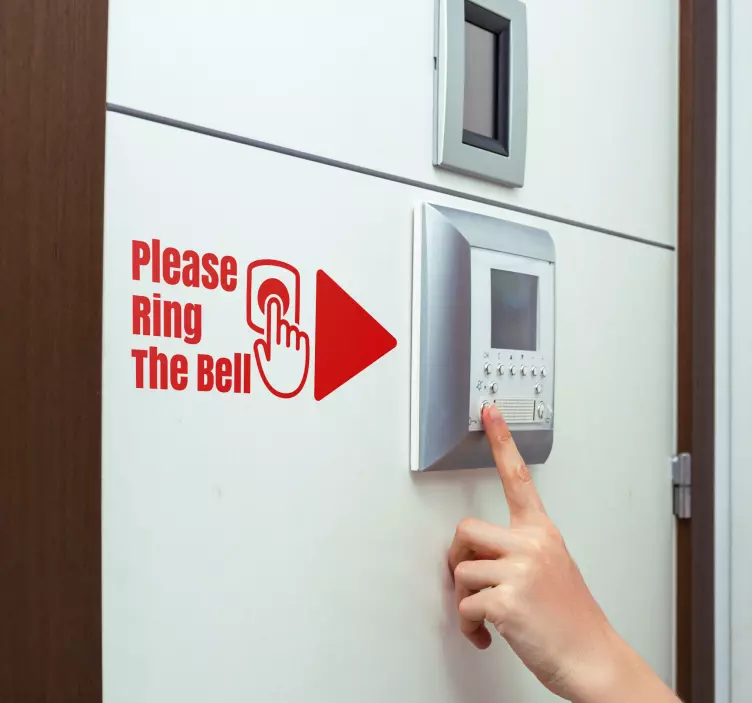 Por favor, toque a campainhaPlease ring the doorbell. vinyl sign - TenStickers