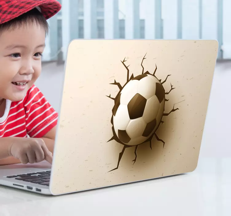 portable ball embedded laptop sticker - TenStickers