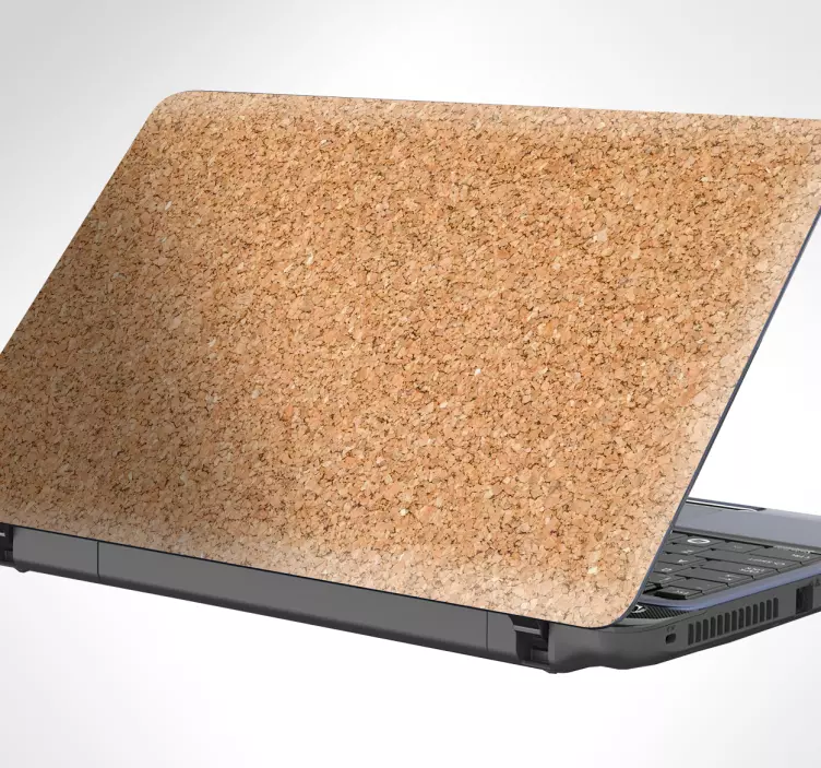 Portable decorative cork laptop sticker - TenStickers