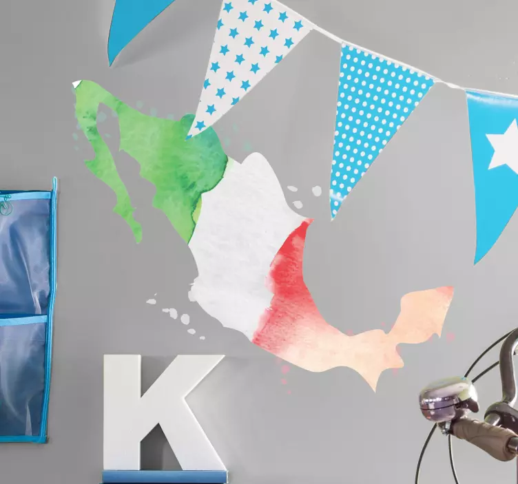 Profile Mexico flag sticker - TenStickers