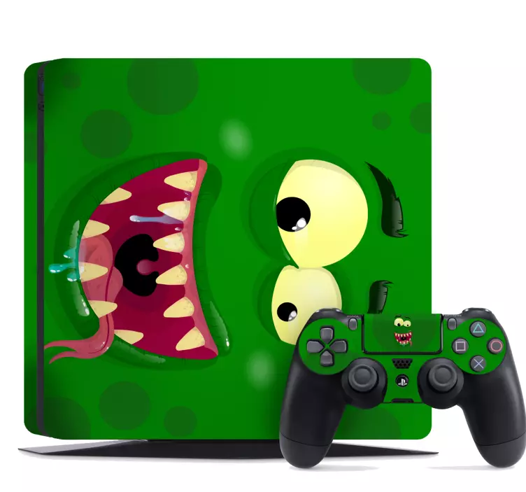 PS4 green monster PS4 stickers - TenStickers