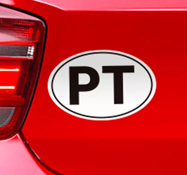 PT Oval Vehicle Car Sticker - TenStickers