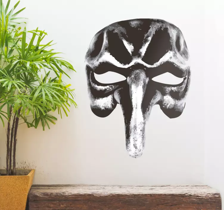 pulcinella mask wall art sticker - TenStickers
