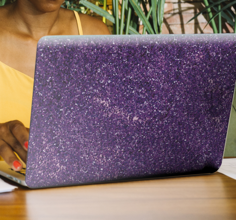 Purple glitters laptop skins - TenStickers