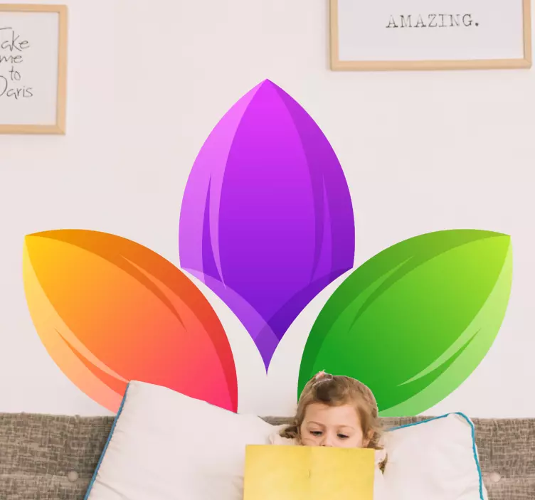 Rainbow flower of life floral wall decal - TenStickers