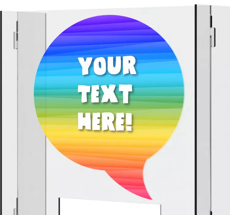 Rainbow text window vinyl decal - TenStickers