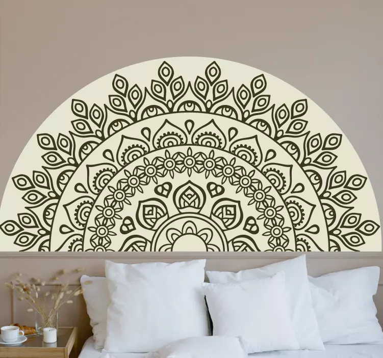 Raising sun indian pattern vintage sticker - TenStickers