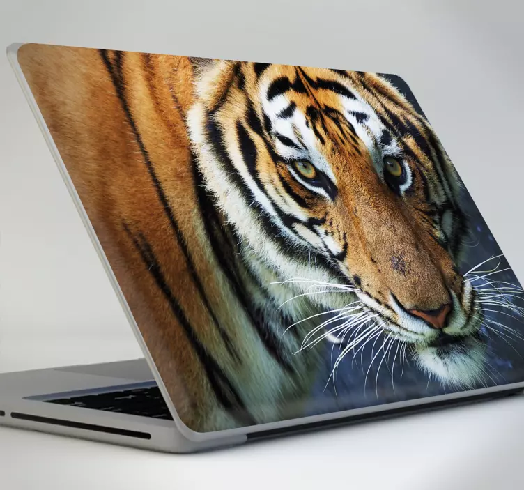 Real tiger laptop sticker - TenStickers