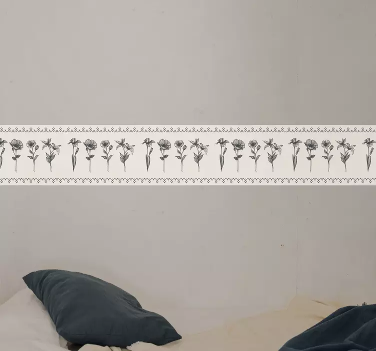 Realistic vintage botany flower wall decal - TenStickers