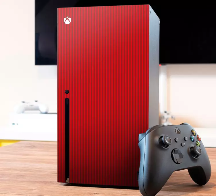 Red colour with stripes xbox skin - TenStickers