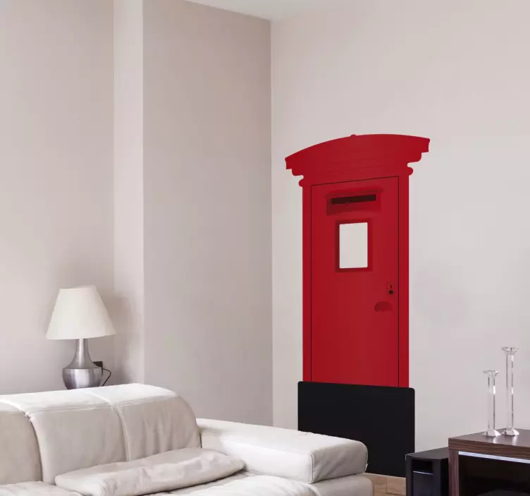 Red Post Box Wall Sticker - TenStickers