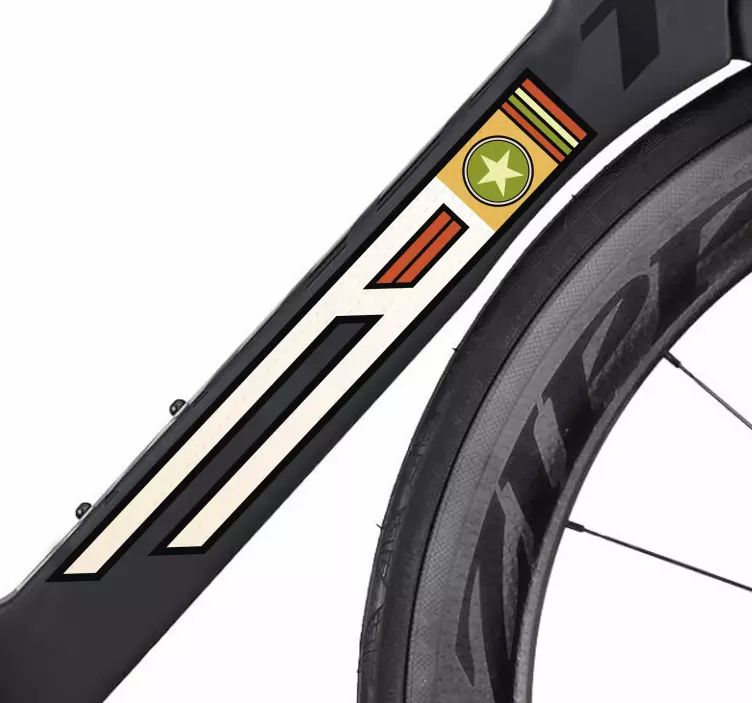 Retro army ornament Bike Sticker - TenStickers