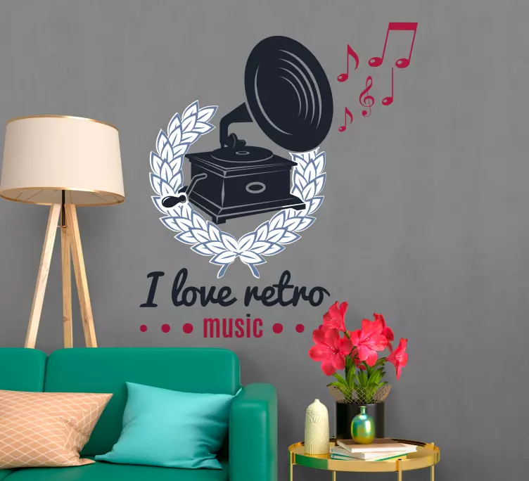 Silhouette microphone Teenage Wall decals - TenStickers