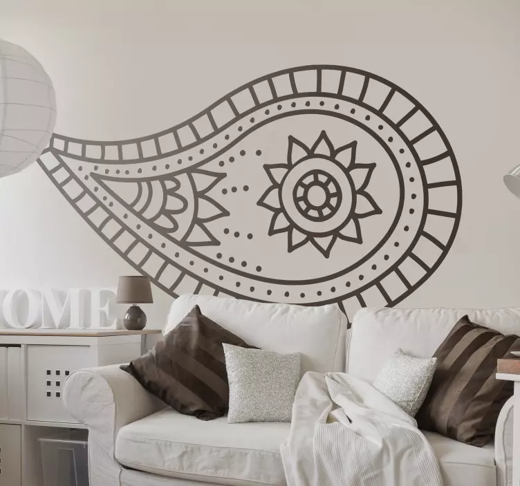 Retro paisley decoration wall sticker - TenStickers