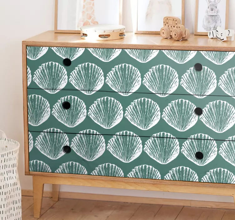 Retro Seashell Pattern furniture sticker - TenStickers