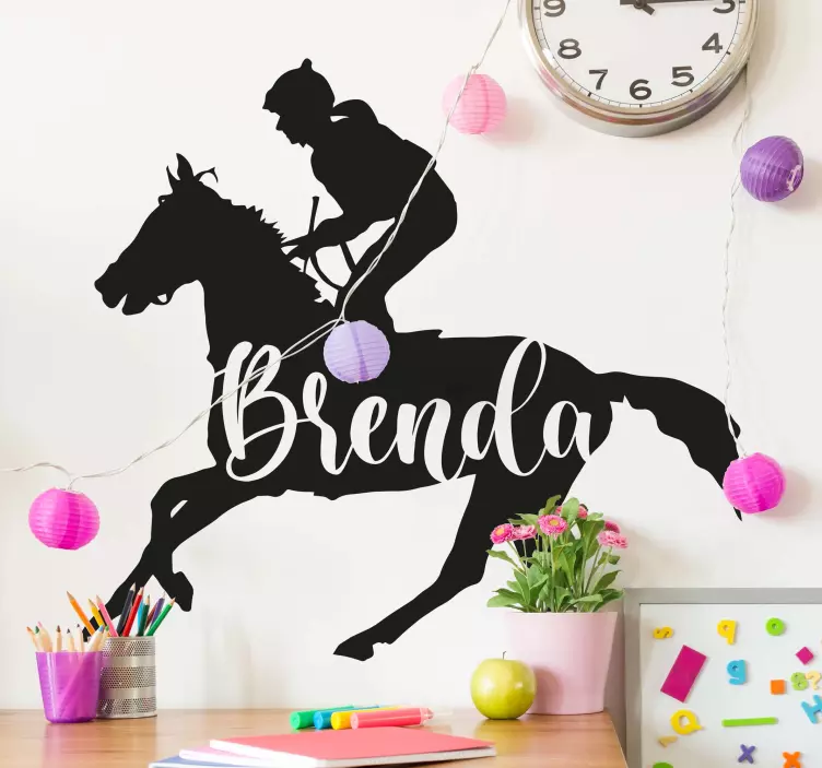 Rider Custom Name sports wall sticker - TenStickers