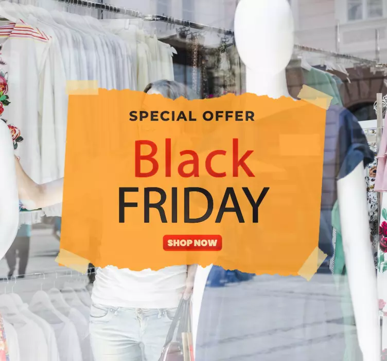 Ripped Part Black Friday sale stickers - TenStickers