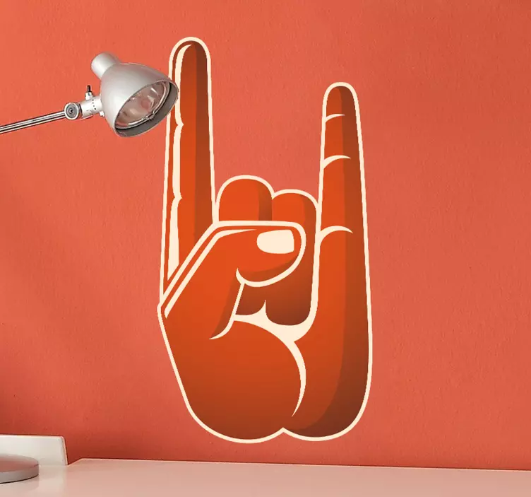 Rock Hand Wall Sticker - TenStickers