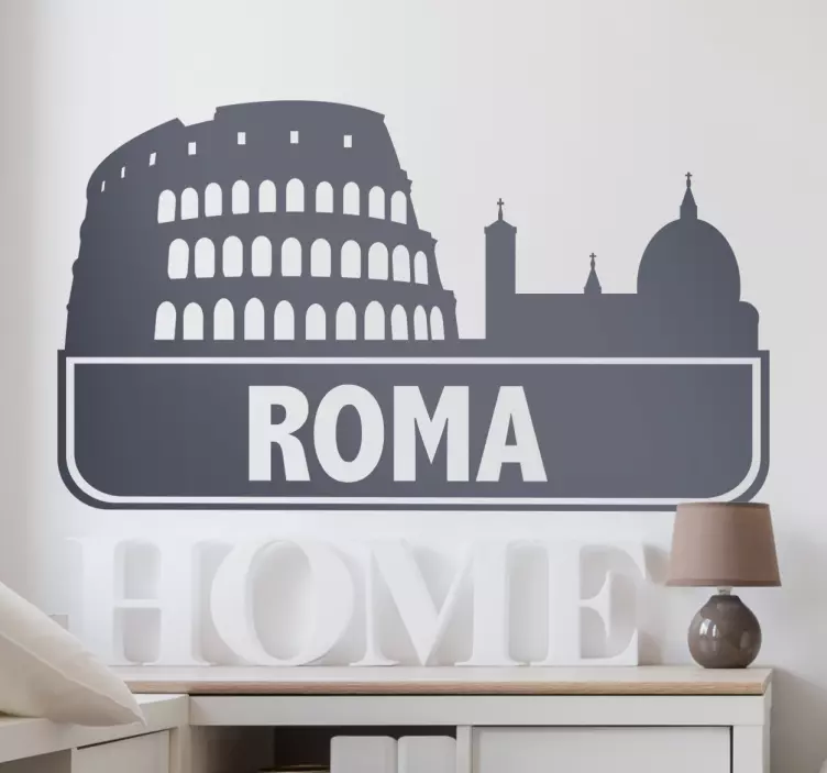 Roma location wall sticker - TenStickers